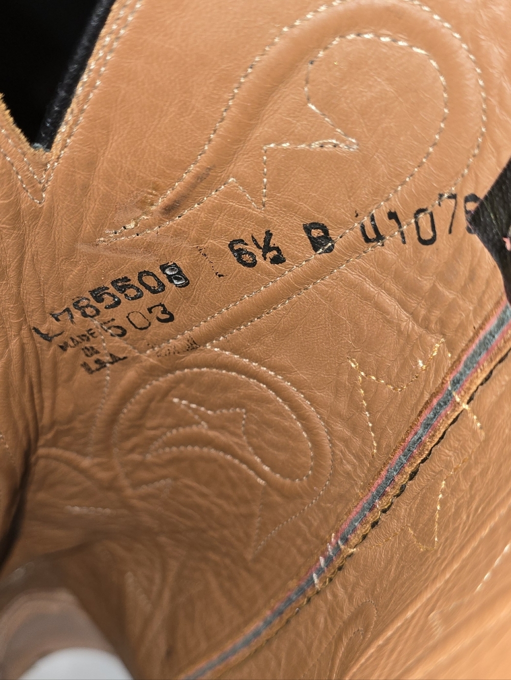 Lucchese Classics Black Cherry Teju Lizard Cowboy Boots USA Deadstock 6.5B - Picture 14 of 14